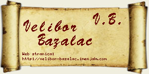 Velibor Bažalac vizit kartica